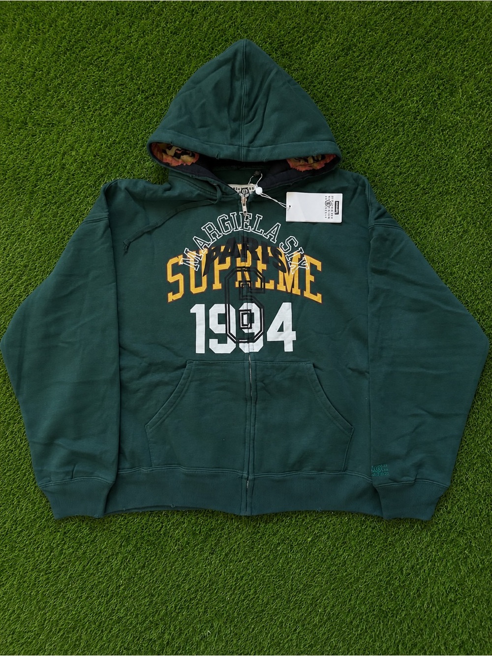 Green Maison Margiela Supreme Zip Up